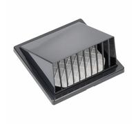 EDM Grille d'aération 87755 Anthracite 10 x 17 x 17 cm
