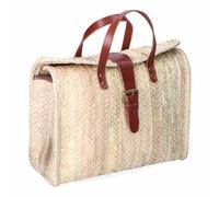 EDM Mallette Milan Feuille de Palmier Boucle Cuir 32 x 26 cm