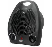 EDM Mini Chauffage Électrique Portable Noir 1000 2000 W