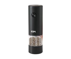 EDM Molinillo de pimienta eléctrico 70 ml - Cerámica - LED - Réglable - Piles AAA non incluses