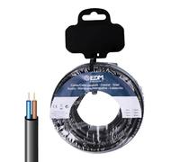 EDM Product Câble électrique tuyau EDM 28724 Noir 2 x 0,75 mm 10 m H05VV-F - Marque EAN : 8425998287240