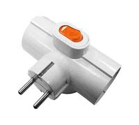 EDM R40067 Fiche triple 3 prises avec interrupteur T/Tl 16 A, multicolore, 250 V