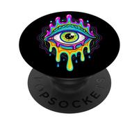 EDM Rave Outfits Festival Musique Électronique Trippy Eye PopSockets PopGrip Adhésif