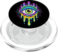 EDM Rave Outfits Festival Musique Électronique Trippy Eye PopSockets PopGrip pour MagSafe