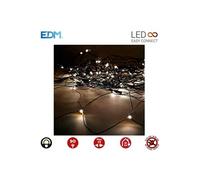 EDM Rideau Rouge Easy Connect 2 x 1,5 m 90 LED Blanc Chaud 30 V (intérieur et extérieur)