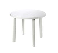 EDM Table ronde blanche 90 x 90 x 72 cm
