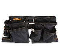 EDMA Ceinture poche nylon sac à outils 280055, 12 rangements, 2 porte-marteaux, sangle réglable
