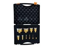 EDMA - Coffret 10 Trépans Diamantés Meuleuse ø 6, 8, 10, 12, 28, 35, 40, 45, 65, 68 mm - Scie Cloche pour Carrelage - Forets Diamantées - 252055 - Outil de Travail pour Carreleur Professionnel