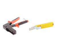 Edma ULTRA-FIX® - Pistolet d'expansion pour chevilles métalliques universelles & JOKARI 10282 Couteau à dégainer, Jaune Multicolore