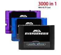 EDMD - cartouche de jeu 3000 en 1, avec Mini carte SD de 4 go, pour Console de jeu SEGA Genesis Mega Drive MD, carte Flash Red