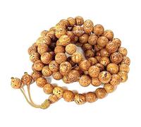 EDMIRIA Perles de prière bouddhistes du Népalais Bodhi Raktu - 108 perles de prière bouddhistes japonaises Rudraksha - Chapelet tibétain - Pour homme et femme - Pour yoga, Standard, Bois, Pas de gemme