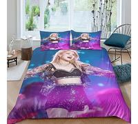 EDMKO Blackpink Housses De Couette Imprimé en 3D avec Ensemble De Literie De Housse De Couette Taie d'oreiller, Fermeture À Glissière pour Garçons Et Filles Couette Sets King（220x240cm）
