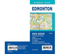 Edmonton / St. Albert / Sherwood Park / Red Deer - Carte des rues de l'Alberta | GM Johnson