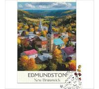 Edmundston Puzzle 1000 pièces | puzzle pour un w nd prolongé le passe temps parfait pour un long w nd loin de la routine à la maison le soir38x26cm