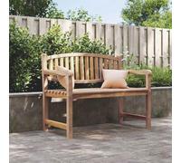 EDNRSOG Banc de jardin en teck massif 114 x 59 x 87 cm | Résistant aux intempéries, accoudoirs, dossier, design à lattes, 110 kg par siège