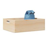 EDNRSOG Caisse en pin massif - 40 x 30 x 13 cm - Avec poignées - Caisse en bois non traité pour ranger des photos et des matériaux de bricolage - Polyvalente pour chambre à coucher et bureau