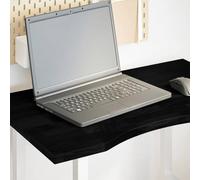 EDNRSOG Plateau de bureau en chêne massif marron foncé 80 x 50 x 2,5 cm | Multifonction, facile d'entretien avec un chiffon humide, grain unique, peut être combiné avec différents supports