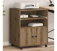 EDNRSOG Support d'imprimante en chêne Artisan 60 x 48 x 74 cm | Stable, facile d'entretien, polyvalent, pour l'intérieur, peut être monté avec un tournevis