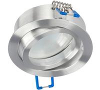 EDO Anneau Encastrable GU10 Ø74 mm Argent - Cadre Spot Orientable en Aluminium pour Plafond - Spot Plafonnier OSMIN RING - Sans Douille ni Ampoule - Éclairage Intérieur Moderne