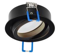 EDO Anneau Encastrable GU10 Ø74 mm Noir - Cadre Spot Orientable en Aluminium pour Plafond - Spot Plafonnier OSMIN RING - Sans Douille ni Ampoule - Éclairage Intérieur Moderne