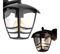 EDO Applique Murale Extérieure E27 IMMA D Noire - Lampe Murale Moderne - Lumière vers le bas - Éclairage de Jardin IP44 - Lanterne Élégante pour Jardin, Terrasse, Façade et Balcon