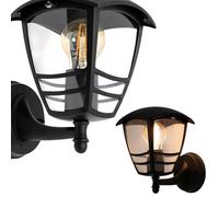 EDO Applique Murale Extérieure E27 IMMA UP Noire - Lampe Murale Moderne - Lumière vers le haut - Éclairage de Jardin IP44 - Lanterne Élégante pour Jardin, Terrasse, Façade et Balcon