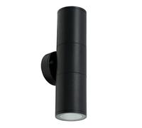 EDO Applique Murale Extérieure RENIS Noire IP54 - Luminaire d'Extérieur Étanche en Aluminium avec Douille 2xGU10- Lampe Murale pour Jardin, Terrasse, Façade, Balcon, Garage