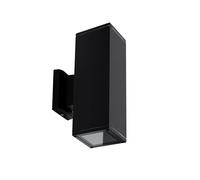 EDO Applique Murale Extérieure WAMBA Noire IP54 - Luminaire d'Extérieur Étanche en Aluminium avec Douille 2cGU10- Lampe Murale pour Jardin, Terrasse, Façade, Balcon, Garage