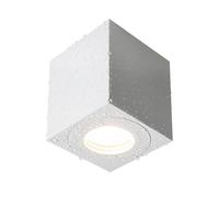 EDO Blanc Spot en Saillie IP44 Carré 80x80x95mm LARKS, Plafonnier pour Salle de Bain, Spot LED en Saillie Plafond 230V avec GU10 Douille, Downlight Réglable Aluminium, Lampe pour Balcon et Cuisine