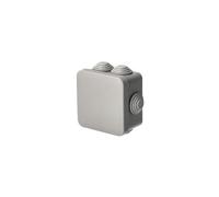 EDO Boîte de Dérivation Étanche IP55 70x70x45 mm Grise - Couvercle à Clip - Boîtier Halogène-Free pour Montage en Saillie, Résistant aux UV - Boîtier de Connexion pour Intérieur et Extérieur