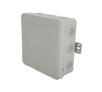 EDO Boîte de Dérivation IP54 Hermétique 100x100x41 mm Grise, 12 Entrées - Flexible et Sans Halogène - Boîte de Jonction avec Sorties et Fermeture à Clip Intérieur et Extérieur