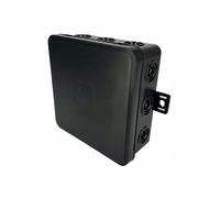 EDO Boîte de Dérivation IP54 Hermétique 100x100x41 mm Noire, 12 Entrées - Flexible et Sans Halogène - Boîte de Jonction avec Sorties et Fermeture à Clip Intérieur et Extérieur