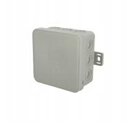 EDO Boîte de Dérivation IP54 Hermétique 75x75x41 mm Grise, 12 Entrées - Flexible et Sans Halogène - Boîte de Jonction avec Sorties et Fermeture à Clip Intérieur et Extérieur