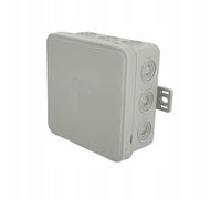 EDO Boîte de Dérivation IP54 Hermétique 85x85x41 mm Grise, 12 Entrées - Flexible et Sans Halogène - Boîte de Jonction avec Sorties et Fermeture à Clip Intérieur et Extérieur