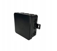 EDO Boîte de Dérivation IP54 Hermétique 85x85x41 mm Noire, 12 Entrées - Flexible et Sans Halogène - Boîte de Jonction avec Sorties et Fermeture à Clip Intérieur et Extérieur