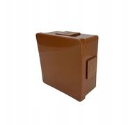 EDO Boîte de Dérivation IP55 Étanche 86x86x40 mm Brune, 4 Entrées - Sans Halogène - Boîte de Jonction avec Passe-câbles en Caoutchouc et Fermeture à Clip Intérieur et Extérieur