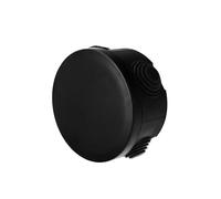 EDO Boîte de Dérivation IP55 Étanche Ø89x47 mm Noire - Résistante aux UV et sans Halogène - Boîte de Jonction avec Presse-étoupes et Couvercle à Encliqueter Intérieur et Extérieur