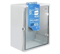 EDO Boîtier de Jonction Étanche de Distribution en Saillie IP65 400x500x240 mm - Coffret Armoire Électrique en ABS avec Porte Transparente - Installations Murale pour Int./Ext.