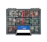 EDO Coffret 100 Bornes de Connexion VDE - Bornes de Connexion Rapides Push-in pour Fils Rigides 0,5-2,5 mm² avec Valise de Rangement - Dominos Électriques Compacts pour Installations Intérieures