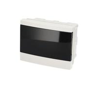 EDO Coffret Électrique Apparent 1 Rangée pour 6 Modules 14 x 18 x 9,5 cm IP40 IK07 - Boîtier de Distribution en ABS Blanc - Tableau Électrique Intérieur pour Garage, Atelier, Maison