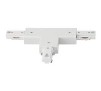 EDO Connecteur Type T pour Rail Monophasé MEVA PRO Système de Rail 800W, 10A 110-265 V AC Monophasé avec MEVA PRO System-Éclairage Luminaire Plafond Monophasé et Accessoires Blanc