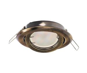 EDO DAIRA BRASS Luminaire encastré rond en cuivre, Spot orientable, Luminaire plafonnier LED, Éclairage de plafond adapté aux LED halogènes, Spot de plafond EDO777302