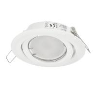 EDO DAIRA WHITE Luminaire encastré rond en cuivre, Spot orientable, Luminaire plafonnier LED, Éclairage de plafond adapté aux LED halogènes, Spot de plafond EDO777298