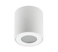 EDO EDO777338 Spot LED encastrable rond IP44 pour salle de bain, culot GU10, 230 V, montage en saillie, blanc