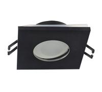 EDO Encastrable Salle de Bain OPIL SQ Spot de Plafond Encastrable Cadre de Montage Noir Carré Projecteurs Spot GU10 Lampe de plafond Plafonnier Encastré pour Cuisine Salon Bain