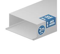 EDO Goulotte de Câble 100x40 mm Cache-Câble Blanc 2m