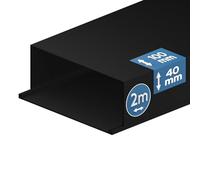 EDO Goulotte de Câble 100x40 mm Cache-Câble Noir 2m