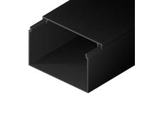 EDO Goulotte de Câble 100x60 mm Cache-Câble Anthracite Foncé 2m - Goulotte PVC avec Couvercle à Clipser - Cache Câble Mural en Saillie - Goulotte Décorative TV, Bureau, Salon