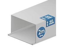 EDO Goulotte de Câble 100x60 mm Cache-Câble Blanc 2m