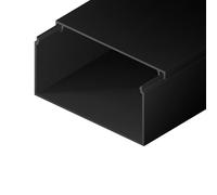 EDO Goulotte de Câble 120x60 mm Cache-Câble Anthracite Foncé 2m - Goulotte PVC avec Couvercle à Clipser - Cache Câble Mural en Saillie - Goulotte Décorative TV, Bureau, Salon